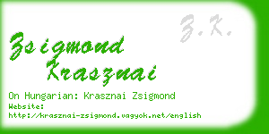 zsigmond krasznai business card